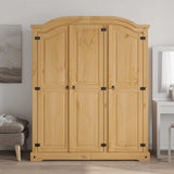 Wardrobe Mexican Pine Corona Range 3 Doors - Side View