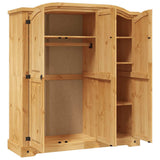Wardrobe Mexican Pine Corona Range 3 Doors - 45-Degree Angle