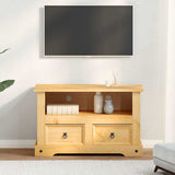 Tv Cabinet Mexican Pine Corona Range 91x43x56 Cm - Side View