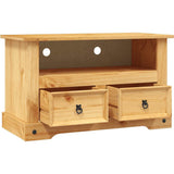 Tv Cabinet Mexican Pine Corona Range 91x43x56 Cm - 45-Degree Angle