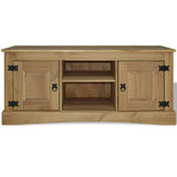 TV Cabinet Mexican Pine Corona Range 120x40x52 cm - Front View