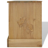 TV Cabinet Mexican Pine Corona Range 120x40x52 cm - Top-Down View