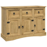 Sideboard Solid Mexican Pinewood Corona Range 132x43x78 cm - Front View