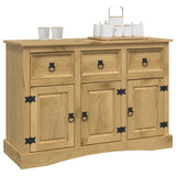 Sideboard Solid Mexican Pinewood Corona Range 132x43x78 cm - Side View