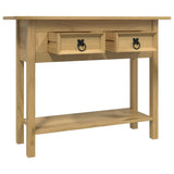 Console Table Mexican Pine Corona Range 93x34.5x73 cm - Top-Down View