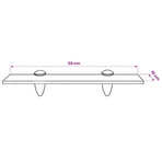 Floating Shelf Glass 30x10 cm 8 mm