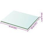 Shelf Panel Glass Clear 20x25 cm
