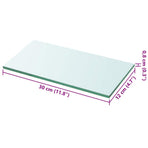 Shelf Panel Glass Clear 30x12 cm