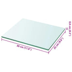 Shelf Panel Glass Clear 30x25 cm