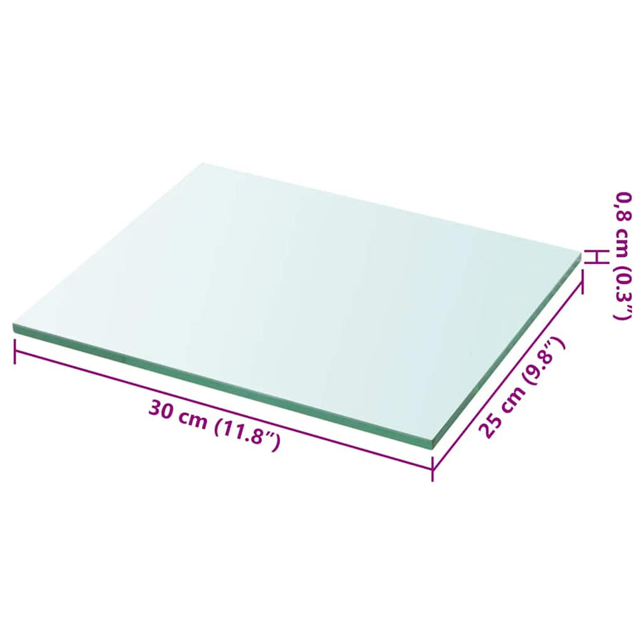 Shelf Panel Glass Clear 30x25 cm