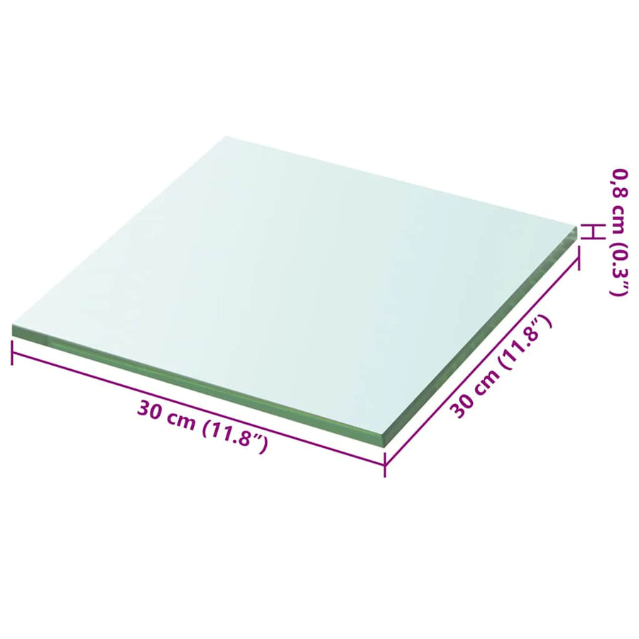 Shelf Panel Glass Clear 30x30 cm