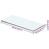 Shelf Panel Glass Clear 40x12 cm - Side View