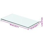 Shelf Panel Glass Clear 40x15 cm