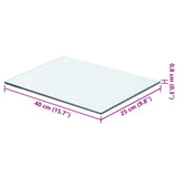 Shelf Panel Glass Clear 40x25 cm
