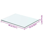 Shelf Panel Glass Clear 40x25 cm