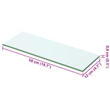 Shelf Panel Glass Clear 50x12 cm - Side View