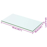 Shelf Panel Glass Clear 50x20 cm - Side View