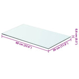 Shelf Panel Glass Clear 60x30 cm - Side View