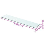 Shelf Panel Glass Clear 70x15 cm