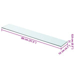 Shelf Panel Glass Clear 80x12 cm