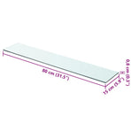 Shelf Panel Glass Clear 80x15 cm