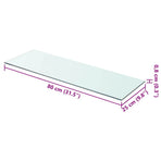 Shelf Panel Glass Clear 80x25 cm