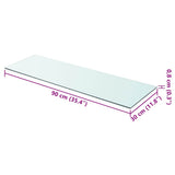 Shelf Panel Glass Clear 90x30 cm