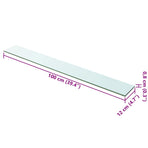 Shelf Panel Glass Clear 100x12 cm