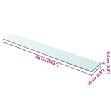 Shelf Panel Glass Clear 100x15 cm - Side View