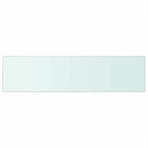 Shelf Panel Glass Clear 100x25 cm