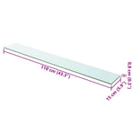 Shelf Panel Glass Clear 110x15 cm