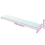 Shelf Panel Glass Clear 110x20 cm
