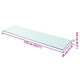 Shelf Panel Glass Clear 110x30 cm