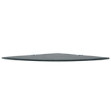 Corner Shelf with Chrome Supports Glass Black 35x35 cm
