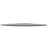 Corner Shelf with Chrome Supports Glass Black 45x45 cm