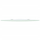 Corner Shelf with Chrome Supports Glass White 25x25 cm