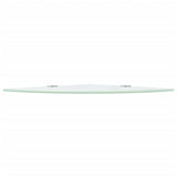 Corner Shelf with Chrome Supports Glass White 25x25 cm - Side View