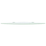 Corner Shelf with Chrome Supports Glass White 35x35 cm - Side View