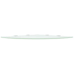 Corner Shelf with Chrome Supports Glass White 45x45 cm
