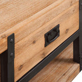 TV Stand Solid Acacia Wood 140x40x45 cm - Top-Down View