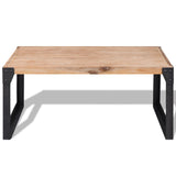 Coffee Table Solid Acacia Wood 100x60x45 cm - Front View