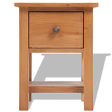 Nightstand 36x30x47 cm Solid Oak Wood - Front View