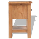 Nightstand 36x30x47 cm Solid Oak Wood - Side View