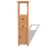 Corner Cabinet 26x26x94 cm Solid Oak Wood - Front View