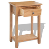 Console Table 50x32x75 cm Solid Oak Wood - Top-Down View