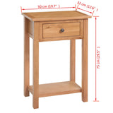 Console Table 50x32x75 cm Solid Oak Wood - Rear View