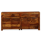 Sideboard Solid Acacia Wood 160x35x75 cm