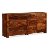 Sideboard Solid Acacia Wood 160x35x75 cm