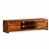 TV Cabinet Solid Acacia Wood 120x30x30 cm - Extra Image