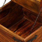 Storage Chest Solid Sheesham Wood 90x50x35 cm - Rear View